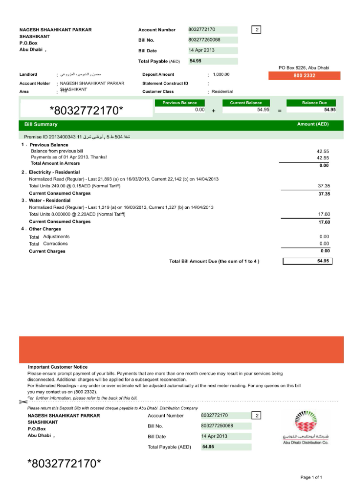  Minol USA business utility bill 